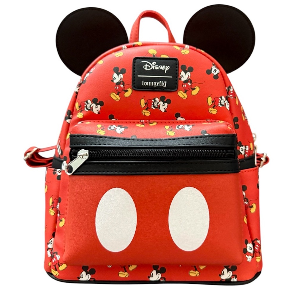 Loungefly Red and Black Mickey Mouse Backpack